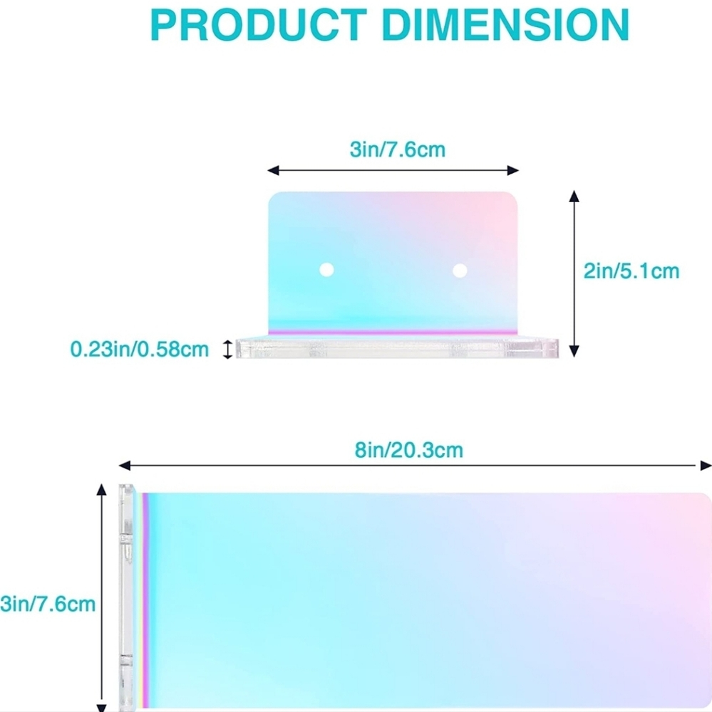 Colorful Acrylic Floating Shelves - Picture 3 of 4